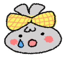 Ribbon rabbit sticker #1191112