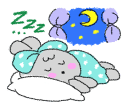 Ribbon rabbit sticker #1191130