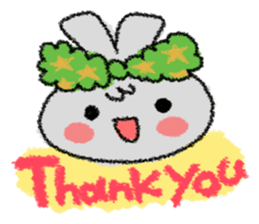 Ribbon rabbit sticker #1191131