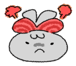 Ribbon rabbit sticker #1191133