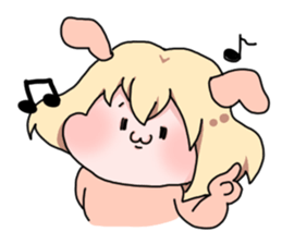 Rabbit Girl sticker #1191351