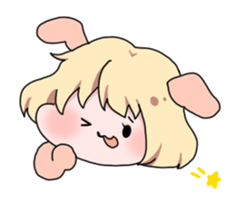 Rabbit Girl sticker #1191356