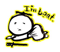 Samurai that emits an aura from his back sticker #1193586