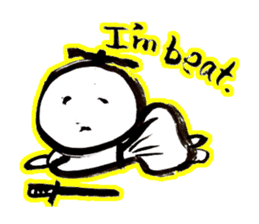 Samurai that emits an aura from his back sticker #1193586