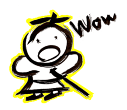 Samurai that emits an aura from his back sticker #1193588