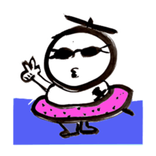 Samurai that emits an aura from his back sticker #1193589