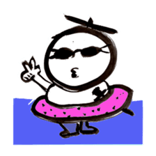 Samurai that emits an aura from his back sticker #1193589