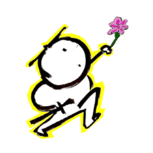 Samurai that emits an aura from his back sticker #1193591