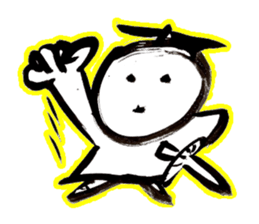 Samurai that emits an aura from his back sticker #1193594