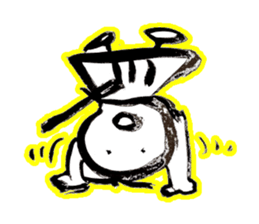 Samurai that emits an aura from his back sticker #1193601