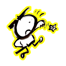 Samurai that emits an aura from his back sticker #1193602