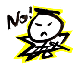 Samurai that emits an aura from his back sticker #1193603