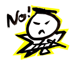 Samurai that emits an aura from his back sticker #1193603