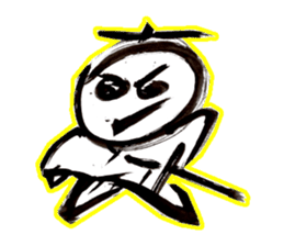 Samurai that emits an aura from his back sticker #1193605