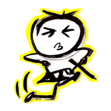 Samurai that emits an aura from his back sticker #1193606