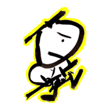 Samurai that emits an aura from his back sticker #1193607