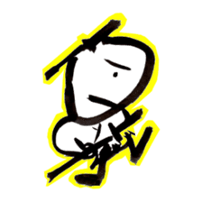 Samurai that emits an aura from his back sticker #1193607