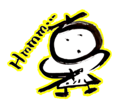 Samurai that emits an aura from his back sticker #1193608