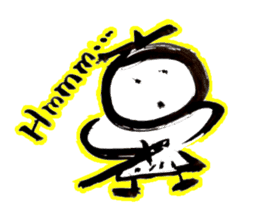 Samurai that emits an aura from his back sticker #1193608