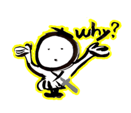 Samurai that emits an aura from his back sticker #1193610