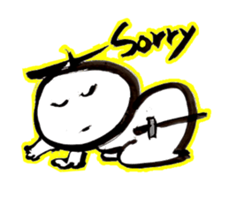 Samurai that emits an aura from his back sticker #1193612