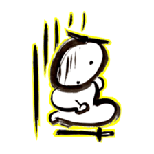 Samurai that emits an aura from his back sticker #1193614