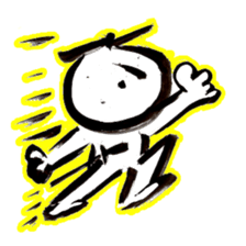 Samurai that emits an aura from his back sticker #1193616