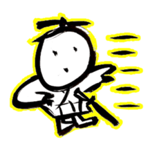 Samurai that emits an aura from his back sticker #1193618