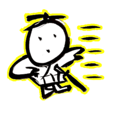 Samurai that emits an aura from his back sticker #1193618