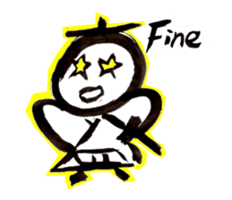 Samurai that emits an aura from his back sticker #1193620