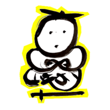 Samurai that emits an aura from his back sticker #1193624