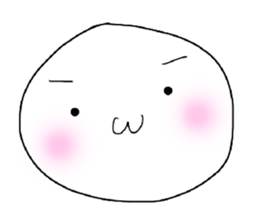 Round creature in white sticker #1193753