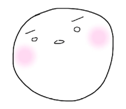 Round creature in white sticker #1193778