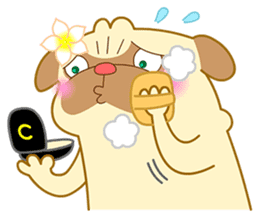 Pug Jane dog's life sticker #1194285