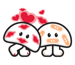 mi mu ru - mushroom fun sticker #1194725