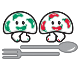 mi mu ru - mushroom fun sticker #1194743