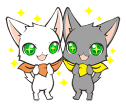 Twin kittens Zucku&Pocke sticker #1194787