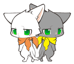 Twin kittens Zucku&Pocke sticker #1194797