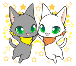 Twin kittens Zucku&Pocke sticker #1194798