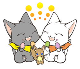 Twin kittens Zucku&Pocke sticker #1194808