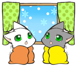 Twin kittens Zucku&Pocke sticker #1194814