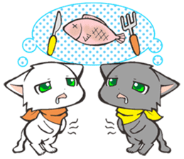 Twin kittens Zucku&Pocke sticker #1194818