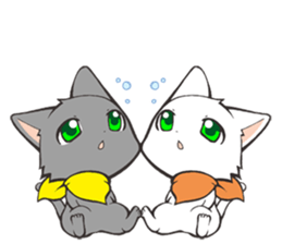 Twin kittens Zucku&Pocke sticker #1194825