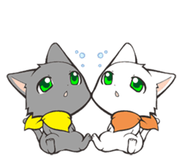Twin kittens Zucku&Pocke sticker #1194825