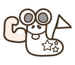 A green caterpillar & geometric patterns sticker #1196186