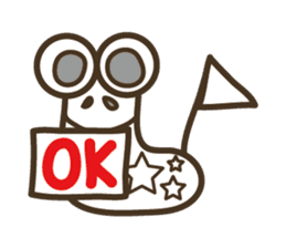 A green caterpillar & geometric patterns sticker #1196187