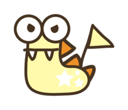 A green caterpillar & geometric patterns sticker #1196189