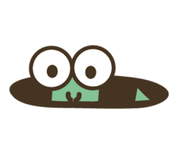 A green caterpillar & geometric patterns sticker #1196198