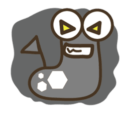 A green caterpillar & geometric patterns sticker #1196200