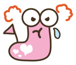 A green caterpillar & geometric patterns sticker #1196202